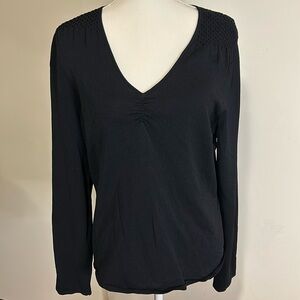 J.Jill Black V-Neck Top